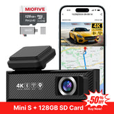 Miofive Mini S Dash Cam+128GB Memory Card Bundle
